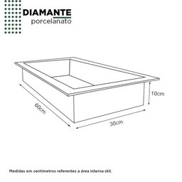 Nicho Porcelanato Diamante 60x30 Cm Branco Liso Cozimax - 2