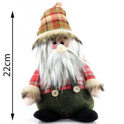 Decoração Dupla Natal Papai Noel e Boneco De Neve - 3