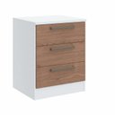 Ver imagem 2 de Mesa de Cabeceira Modulada 3 Gavetas Requinte+ 100% MDF Branco