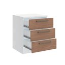 Ver imagem 3 de Mesa de Cabeceira Modulada 3 Gavetas Requinte+ 100% MDF Branco