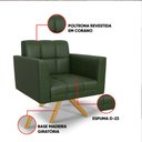 Ver imagem 3 de Poltrona Sala Decorativa Kit 2 Elisa Giratória Castanho Ma30 Sintético Pu D03 - D’Rossi