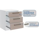 Ver imagem 5 de Mesa de Cabeceira Modulada 3 Gavetas Requinte+ 100% MDF Branco