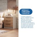 Ver imagem 7 de Mesa de Cabeceira Modulada 3 Gavetas Requinte+ 100% MDF