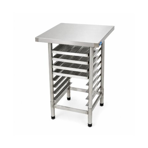 Mesa Bancada Total Inox 430 8 Níveis Prp-004 Progás + 4 Assadeiras Pão Francês 4 Ondas 35x35 -