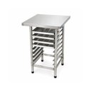Ver imagem 1 de Mesa Bancada Total Inox 430 8 Níveis Prp-004 Progás + 4 Assadeiras Pão Francês 4 Ondas 35x35 -