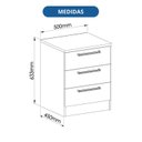 Ver imagem 7 de Mesa de Cabeceira Modulada 3 Gavetas Requinte+ 100% MDF