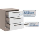 Ver imagem 4 de Mesa de Cabeceira Modulada 3 Gavetas Requinte+ 100% MDF