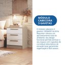 Ver mais imagens de Mesa de Cabeceira Modulada 3 Gavetas Requinte+ 100% MDF