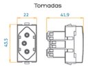 Ver imagem 3 de Espelho 4x2 Conjunto 3 10a ou 20a Margirius