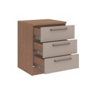 Ver imagem 3 de Mesa de Cabeceira Modulada 3 Gavetas Requinte+ 100% MDF Marrom