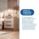 Ver imagem 7 de Mesa de Cabeceira Modulada 3 Gavetas Requinte+ 100% MDF Marrom