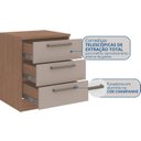 Ver imagem 6 de Mesa de Cabeceira Modulada 3 Gavetas Requinte+ 100% MDF Marrom