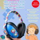 Ver imagem 2 de Abafador de Ruidos para Autistas Azul 11 Db Arco Colorido + Cubo Mágico