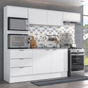 Ver imagem 1 de Cozinha Completa 4 Peças 6 Portas 3 Gavetas 2 Nichos Para Forno com Rodapés Florença Yescasa