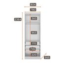 Ver imagem 3 de Guarda-Roupa Modulado 2 Portas 3 Gavetas 100% MDF Cairo
