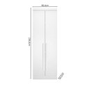 Ver imagem 3 de Guarda-Roupa Casal Modulado 2 Portas 3 Gavetas 100% MDF Cairo Branco/Neve