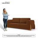 Ver imagem 3 de Kit 02 Poltronas e 01 Sofá Bloom 200cm 03 Lugares com Pés de Madeira Bouclê Terracota - Desk
