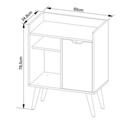 Aparador Ambiente Ap2310 Preto - Tecnomobili - 4