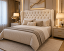 Ver imagem 1 de Cabeceira para Cama Box Casal Queen 1.60 Tecido Boucle:Creme