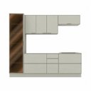 Ver imagem 3 de Cozinha Compacta 5 Peças em MDF com Cristaleira e Tampo Fineze Areio