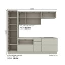 Ver imagem 4 de Cozinha Compacta 5 Peças em MDF com Cristaleira e Tampo Fineze Areio