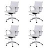 Kit 4 Cadeiras Escritório Diretor Esteirinha Rodízio Relax Corino 3301 - 2