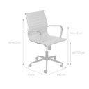 Ver imagem 4 de Kit 4 Cadeiras Escritório Diretor Esteirinha Rodízio Relax Corino 3301