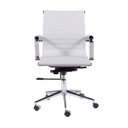 Ver imagem 5 de Kit 4 Cadeiras Escritório Diretor Esteirinha Rodízio Relax Corino 3301 Branco