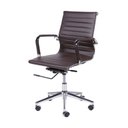 Ver imagem 3 de Kit 4 Cadeiras Escritório Diretor Esteirinha Rodízio Relax Corino 3301