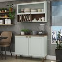 Ver imagem 1 de Cozinha Compacta Iluminata 3 Portas 100% Mdf Verde Mint - Genialflex