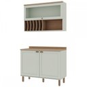 Ver imagem 3 de Cozinha Compacta Iluminata 3 Portas 100% Mdf Verde Mint - Genialflex