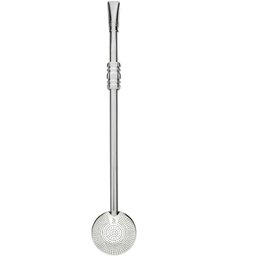 Bomba Chimarrão Inox 25cm Anel Sextavado Rosca Mil Furos Bortonaggio - 1