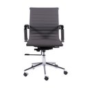 Ver imagem 3 de Kit 4 Cadeiras Escritório Diretor Esteirinha Rodízio Relax Corino 3301 Cinza