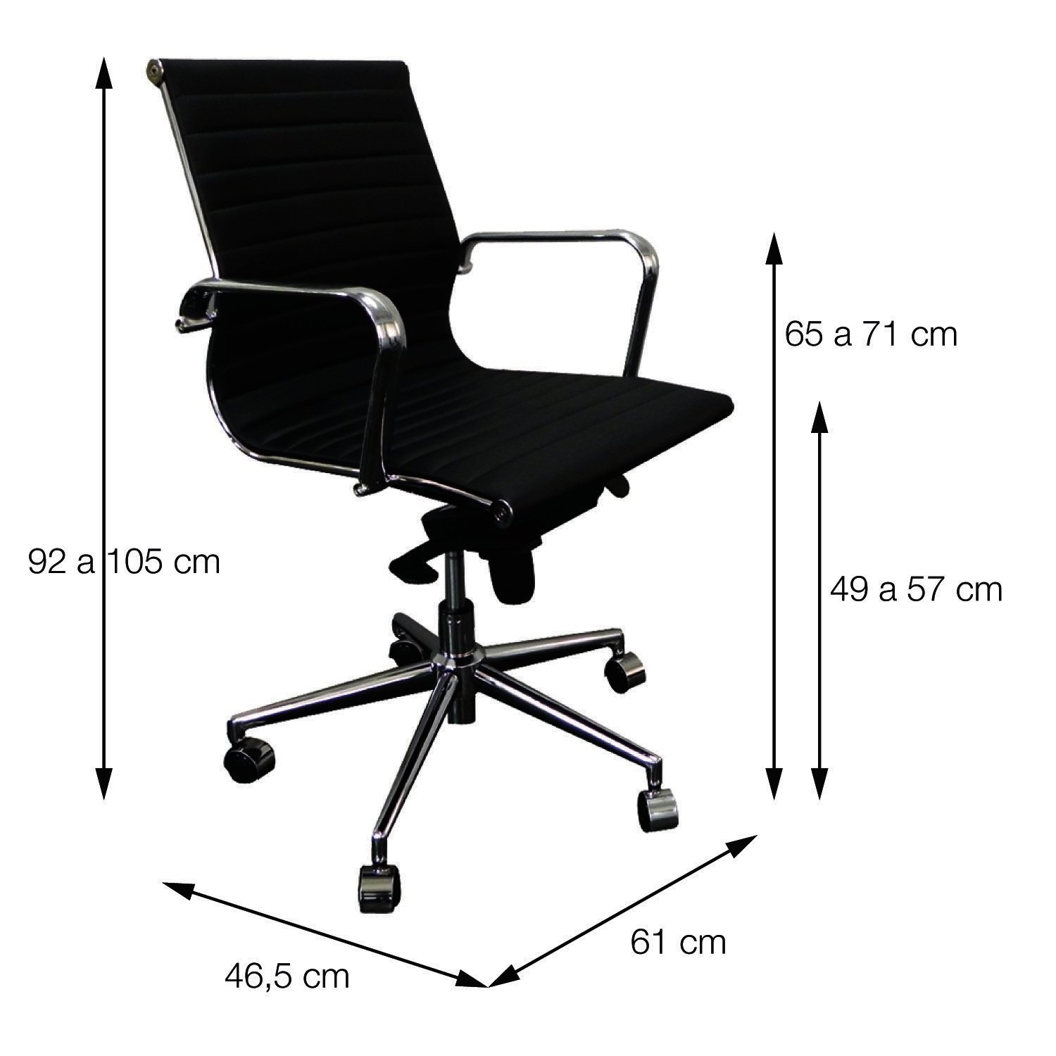 Kit 4 Cadeiras Para Escritorio Diretor Esteirinha Com Relax Corino 3301  - 4