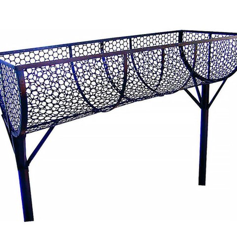 Lixeira de Rua Modelo Tela Moeda Dupla de 100cm