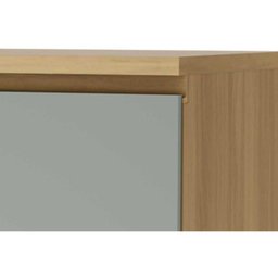 Balcão Cozinha P/cooktop Rainha 1 Porta Basculante e 1 Gaveta C/ Tampo 80cm Nature/verde - Nesher - 5