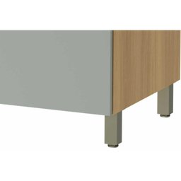 Balcão Cozinha P/cooktop Rainha 1 Porta Basculante e 1 Gaveta C/ Tampo 80cm Nature/verde - Nesher - 4
