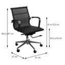Ver imagem 5 de Kit 4 Cadeiras Escritorio Diretor Esteirinha Tela Mesh 3303 Cinza