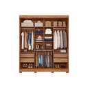 Ver imagem 3 de Guarda Roupa Casal 2 Portas de Correr (1 c/ Espelho) e 3 Gavetas c/ Pés Fiore Branco - Panan