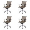 Kit 4 Cadeiras Escritorio Diretor Esteirinha Tela Mesh 3303 - 2