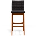 Ver imagem 5 de Kit 05 Banquetas Altas Para Cozinha Sala de Jantar Fixa Mila B04 Linho Chumbo - Lyam Decor