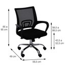 Ver imagem 5 de Kit 5 Cadeiras Escritório Diretor Giratória com Relax Tok 3310 Preto