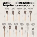 Ver imagem 3 de Kit C/ 12 Utensílios Cozinha Silicone Cabo Madeira Preto