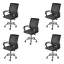 Ver imagem 1 de Kit 5 Cadeiras Escritório Diretor Office Tela Mesh Viena 3324 Preto