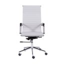 Ver imagem 3 de Kit 4 Cadeiras Escritório Presidente Esteirinha Rodízio Relax Corino 3301 Branco