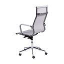 Ver imagem 2 de Kit 4 Cadeiras Escritório Presidente Esteirinha Rodízio Relax Corino 3301 Branco