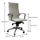 Ver imagem 5 de Kit 4 Cadeiras Escritório Presidente Esteirinha Rodízio Relax Corino 3301