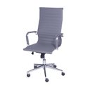 Ver imagem 4 de Kit 4 Cadeiras Escritório Presidente Esteirinha Rodízio Relax Corino 3301