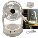 Ver imagem 1 de Ventilador Mesa Dobravel 3 Velocidades Iluminaçao Led Usb Portatil Verao Calor Escrivaninha Penteade