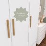 Quarto de Bebê Ludmila Retrô Guarda Roupa Cômoda Infantil com Fraldario - 9